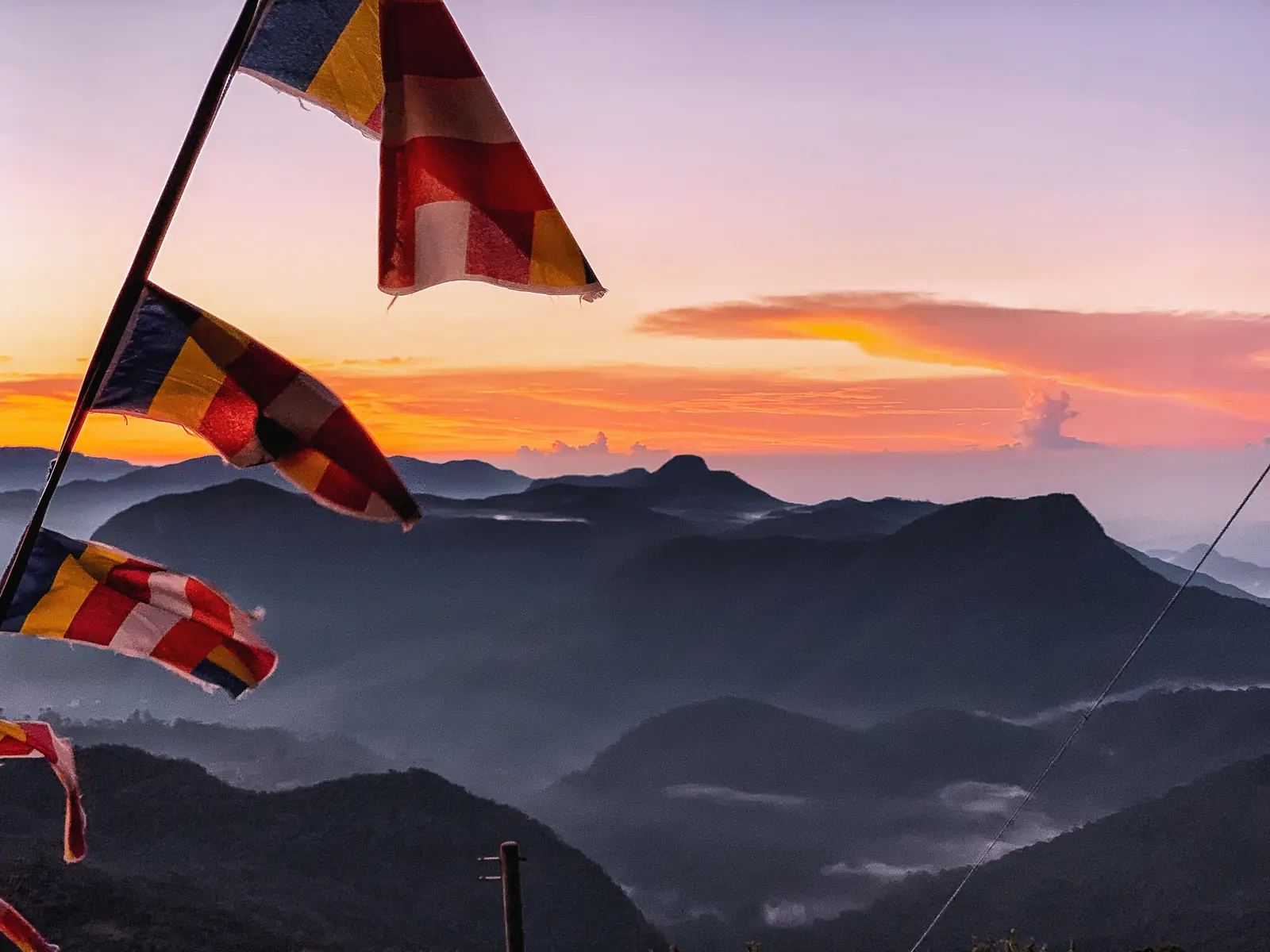 Sunrise view from the summit of Adam's Peak (Sri Pada), Sri Lanka