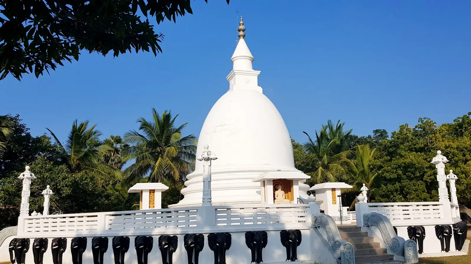Seaside Sangamitta temple at Dambakola Patuna, Jaffna, Sri Lanka