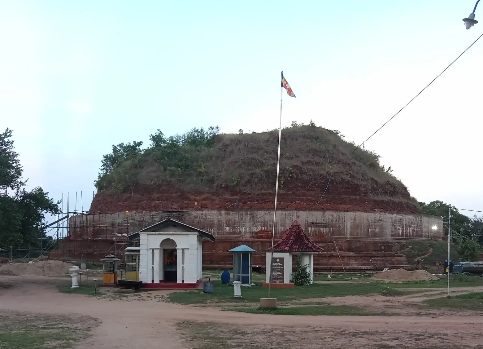 The great brick stupa of Deegavapi in Ampara district, Sri Lanka
