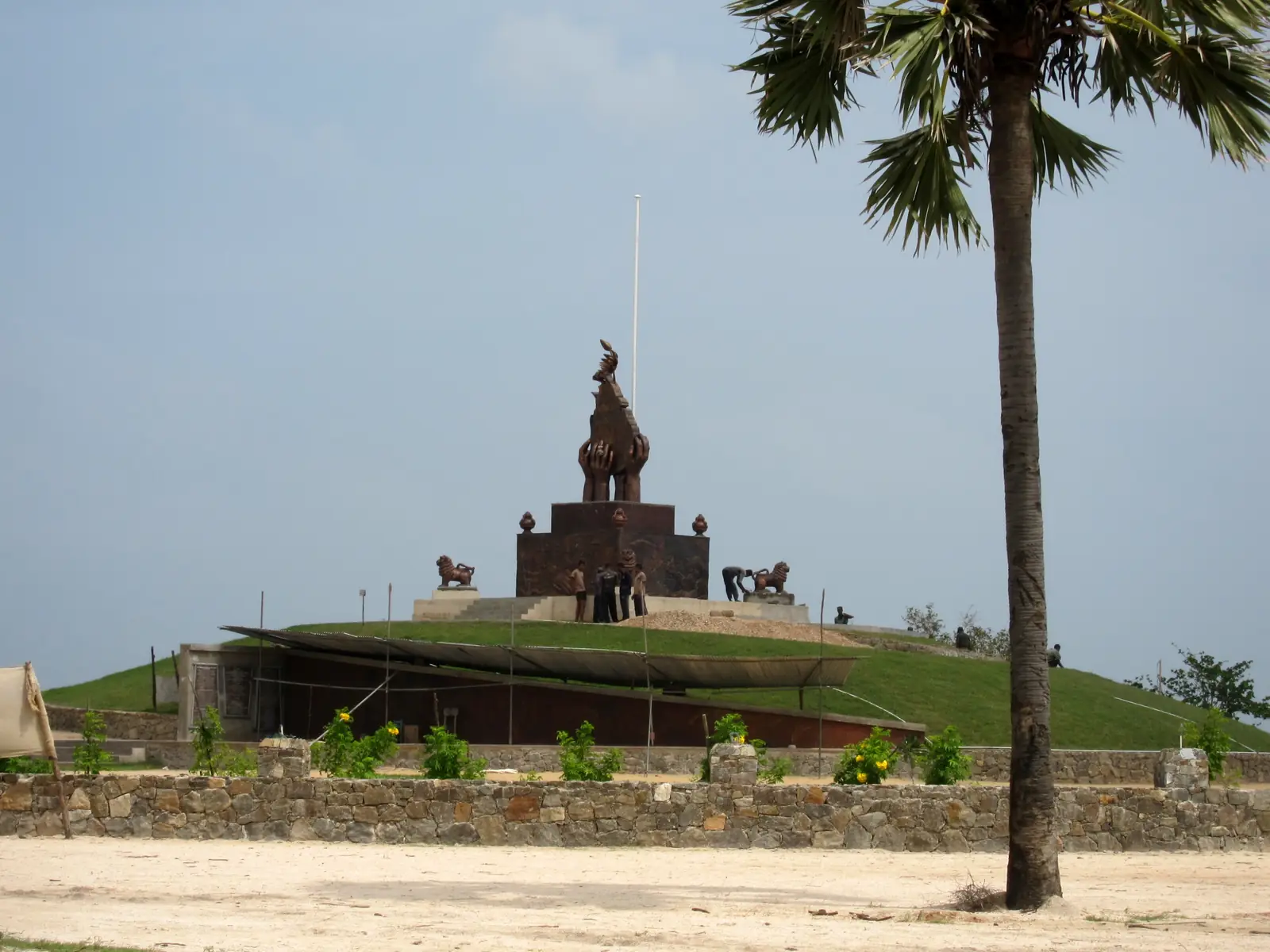 War memorial at Elephant Pass, gateway to the Jaffna peninsula, Sri Lanka