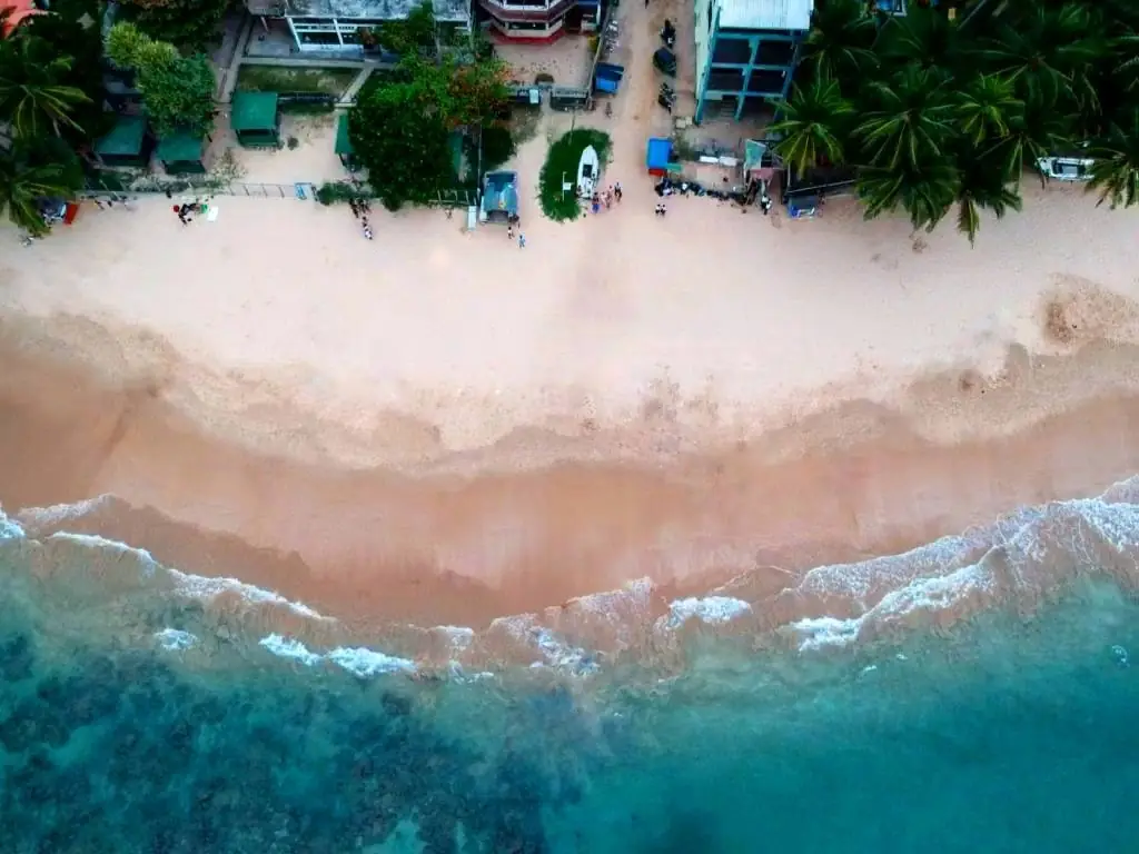 Hikkaduwa beach on Sri Lanka's south-west coast