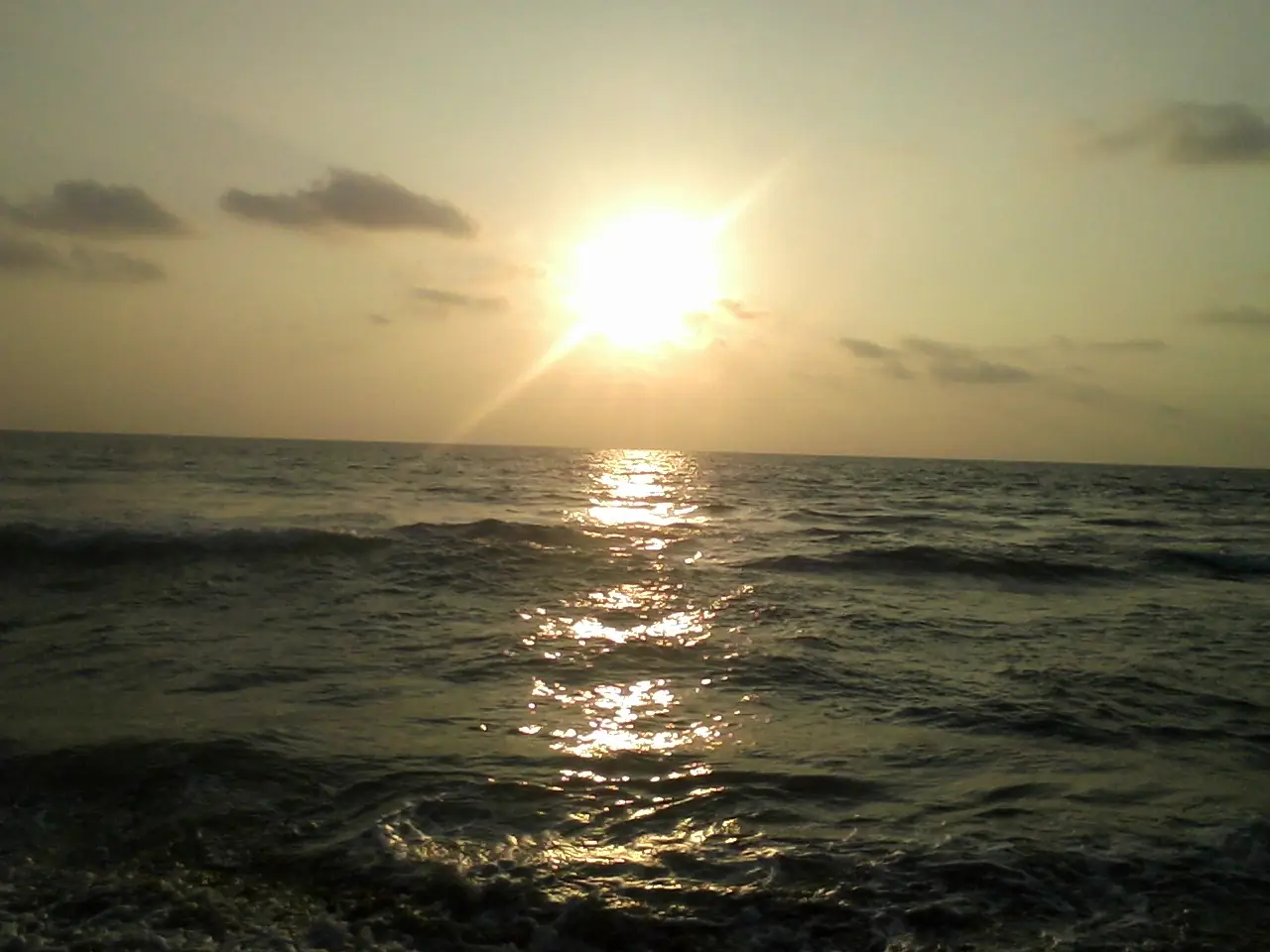 Sunset over Induruwa Beach, Sri Lanka