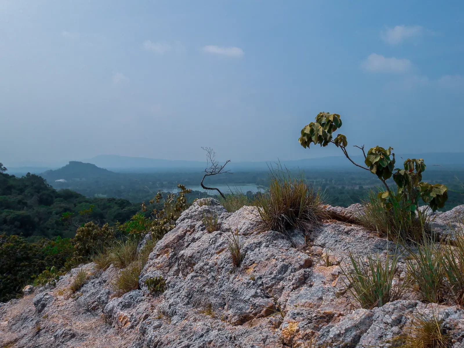 Pink rose quartz mountain at Jathika Namal Uyana, Sri Lanka