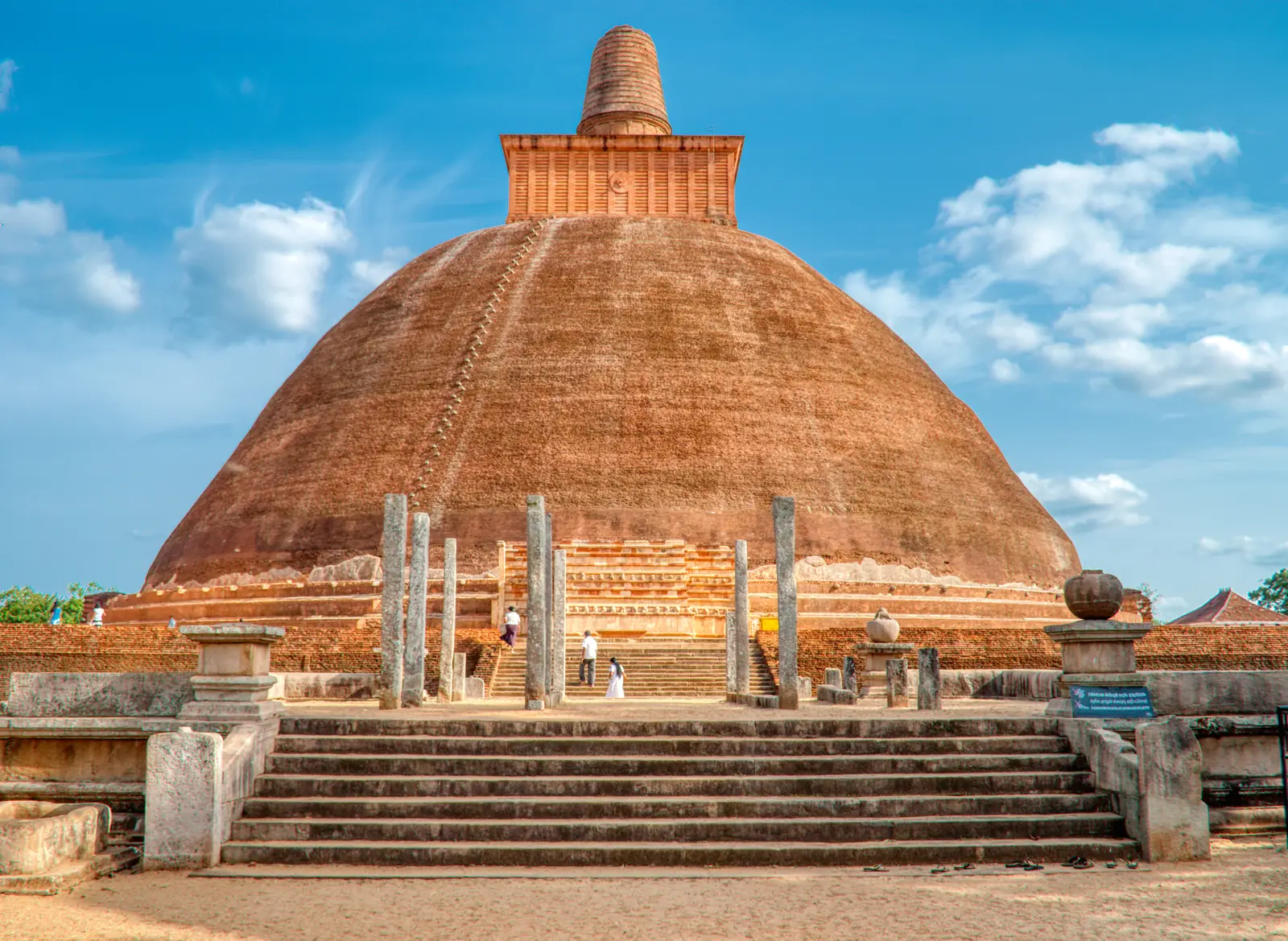 Massive brick dome of Jetavanaramaya stupa, Anuradhapura, Sri Lanka