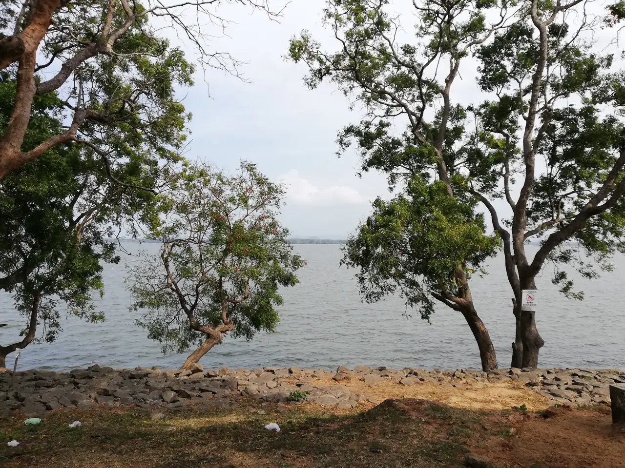 Waters of the ancient Kala Wewa reservoir, Sri Lanka