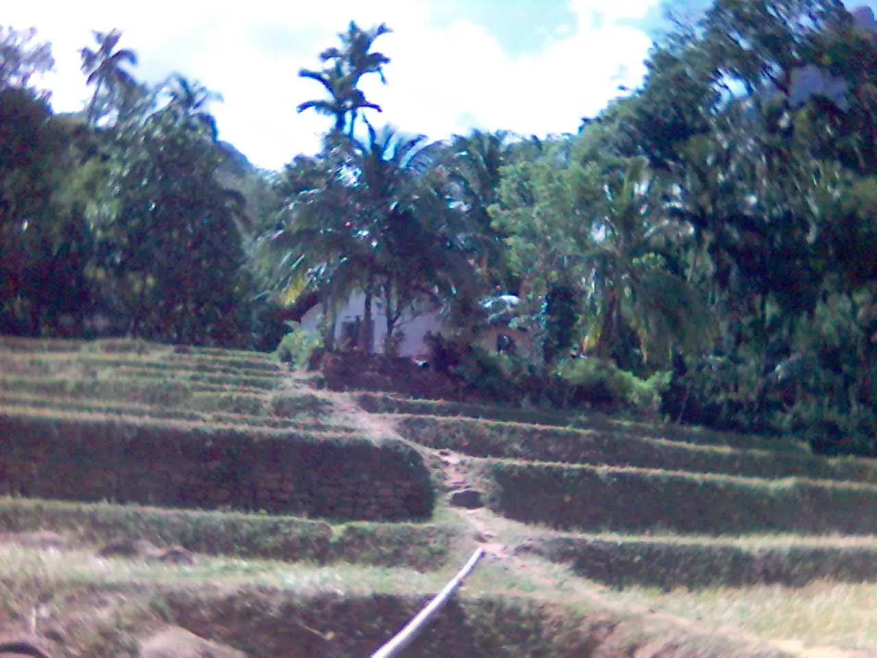 Traditional Meemure village beneath the Knuckles mountains, Sri Lanka