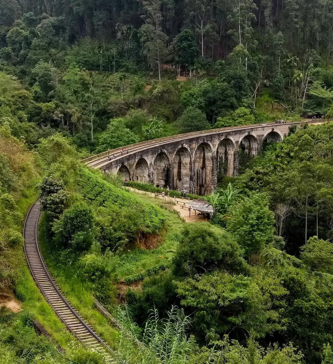 Nine Arch Bridge railway viaduct at Demodara near Ella, Sri Lanka