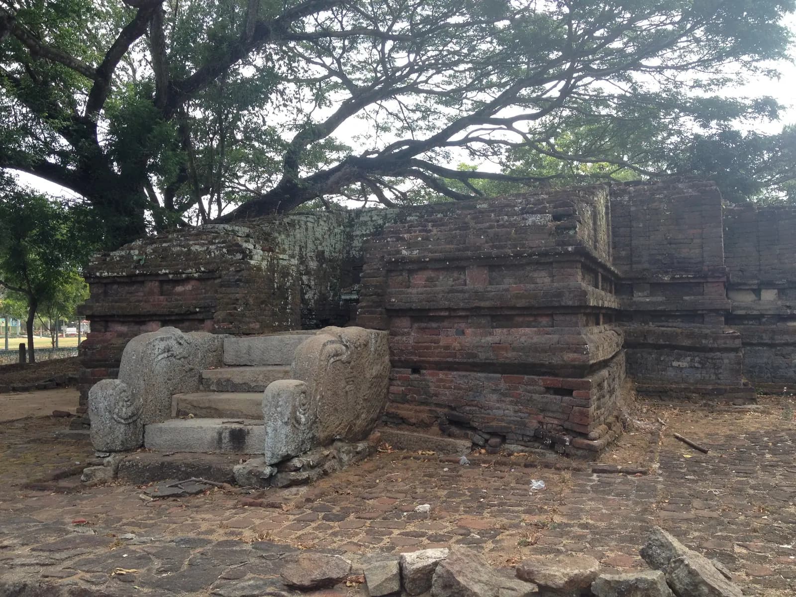 Bodhighara ruins at the ancient capital of Panduwasnuwara, Sri Lanka