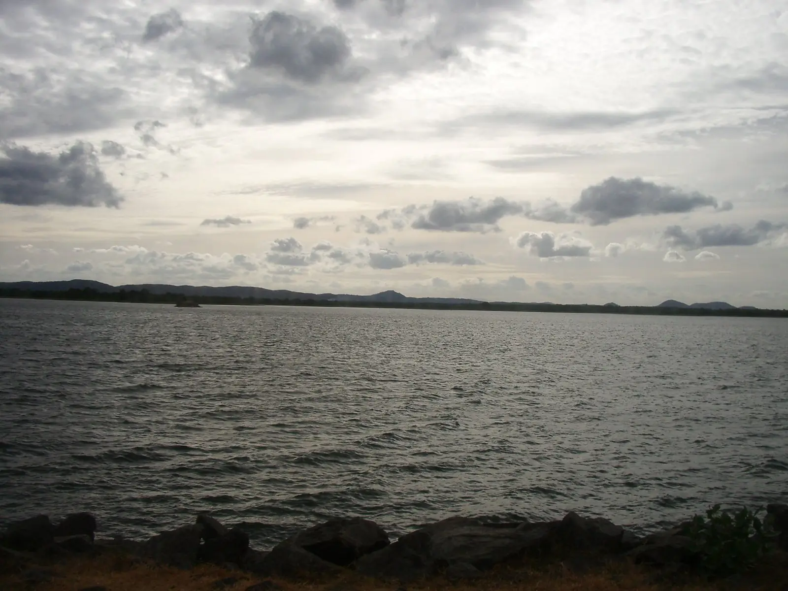 Vast waters of the Parakrama Samudra reservoir at Polonnaruwa, Sri Lanka