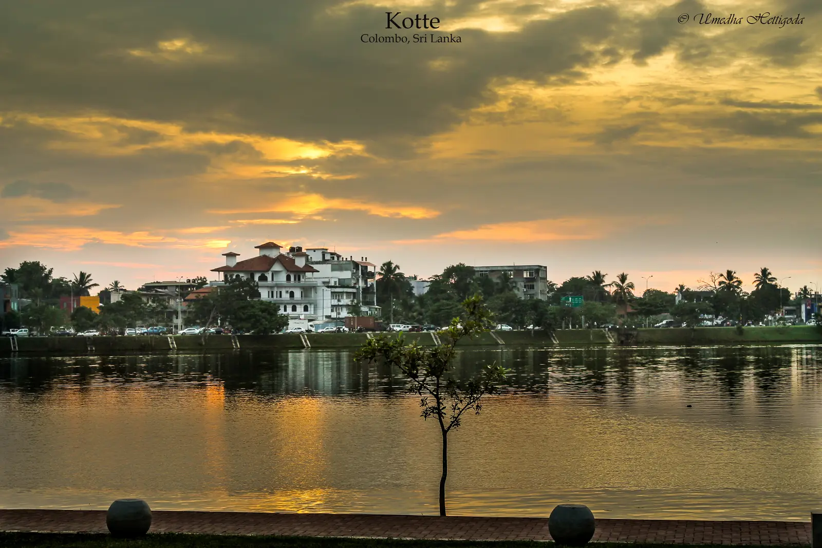 Diyawanna Lake surrounding Sri Lanka's Parliament at Kotte