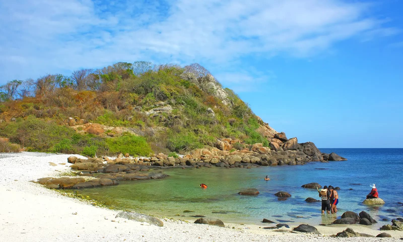 Rocky islet of Pigeon Island National Park off Nilaveli, Sri Lanka
