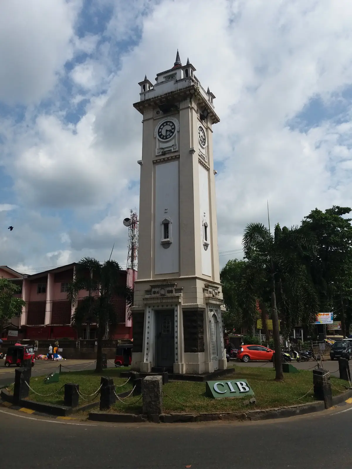 Clock tower in the gem city of Ratnapura, Sri Lanka