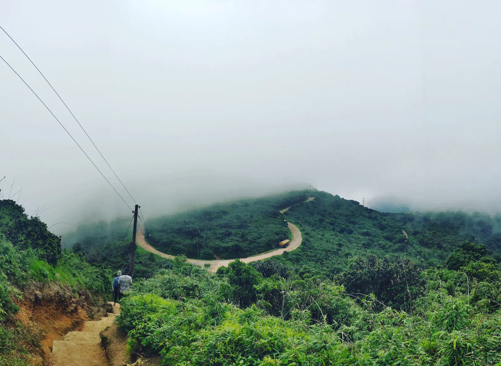 Misty Riverston peak in the Knuckles foothills, Matale, Sri Lanka