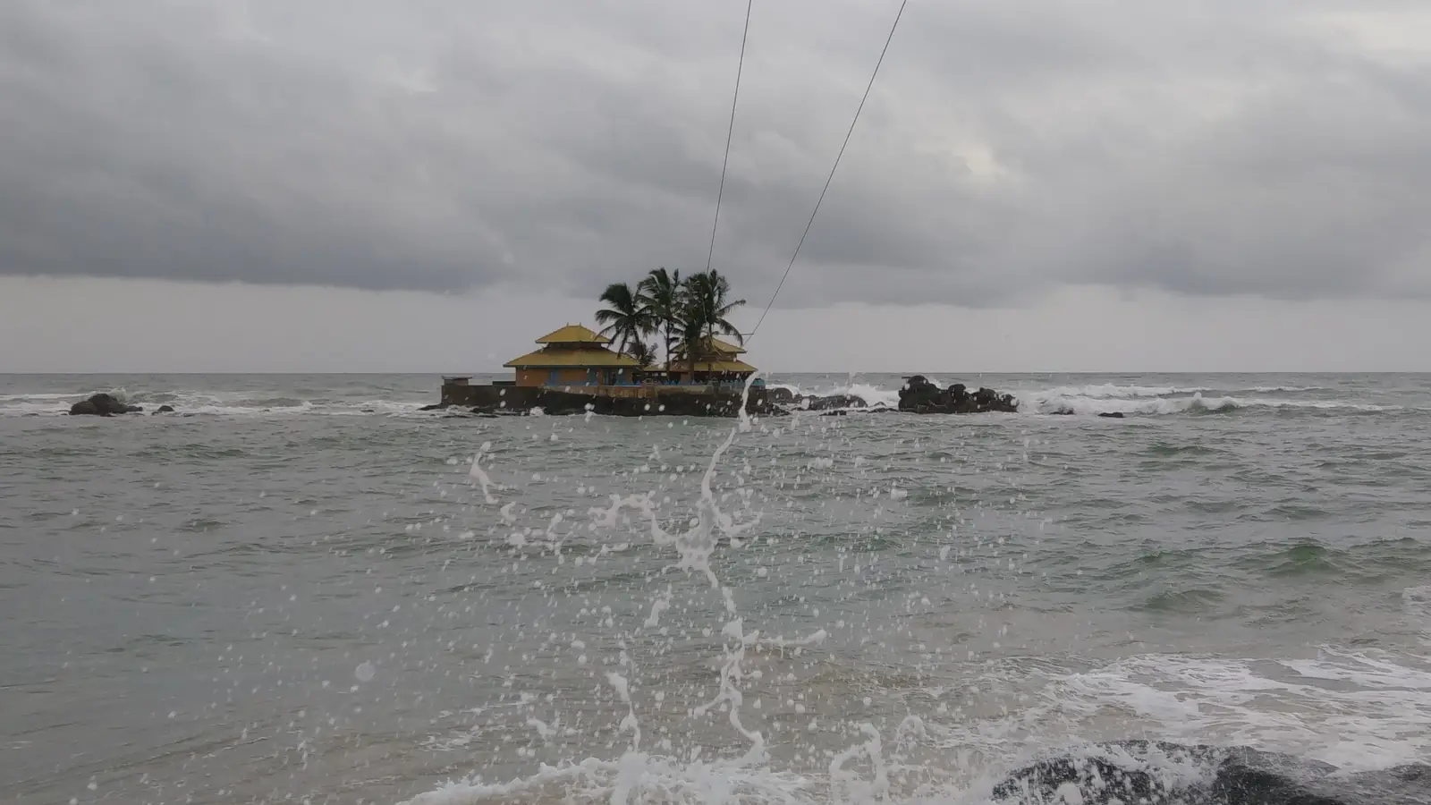 Seenigama island temple off the Hikkaduwa coast, Sri Lanka