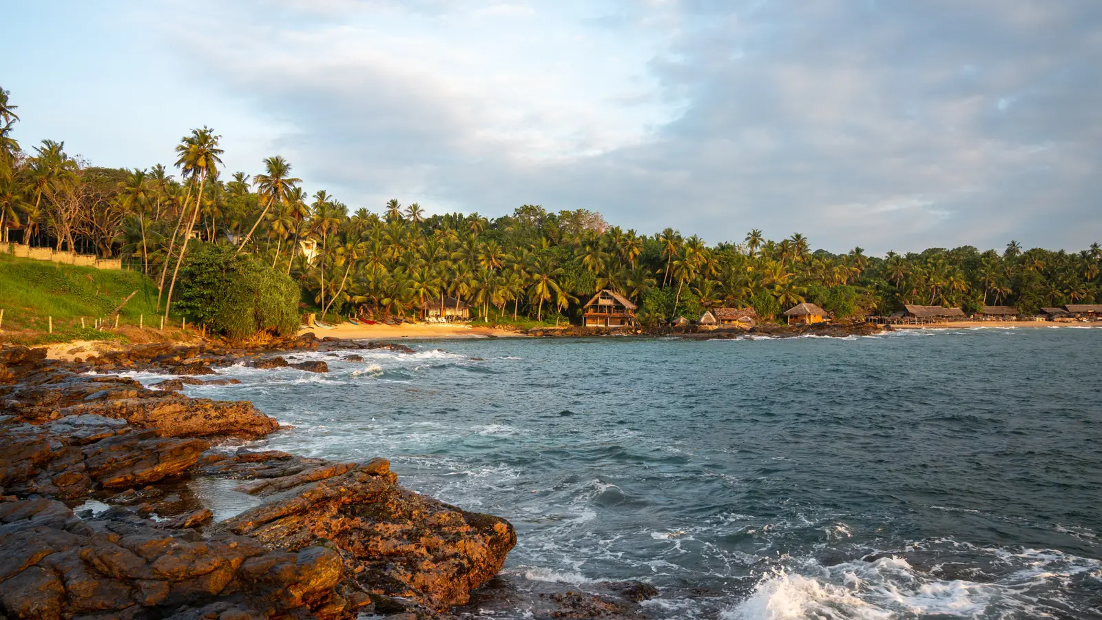 Golden sand at Goyambokka Beach near Tangalle, Sri Lanka