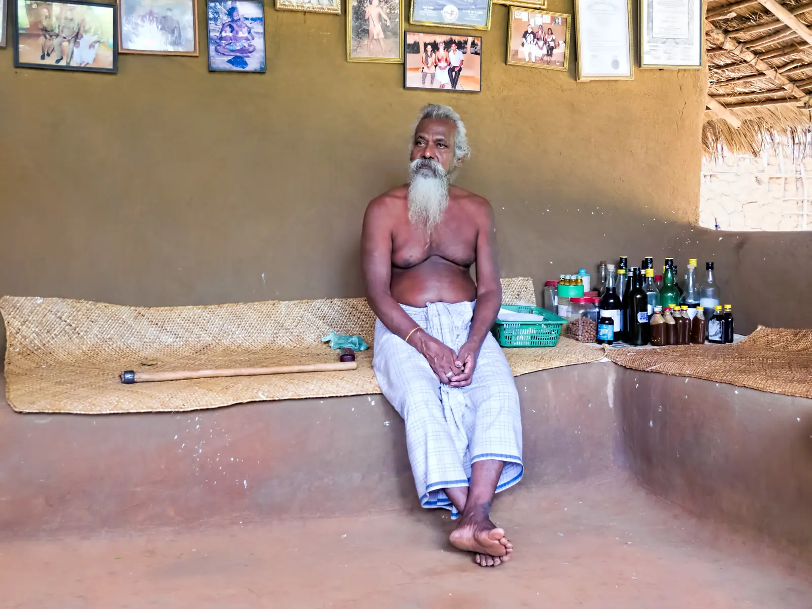 Vedda indigenous community village at Dambana, Sri Lanka