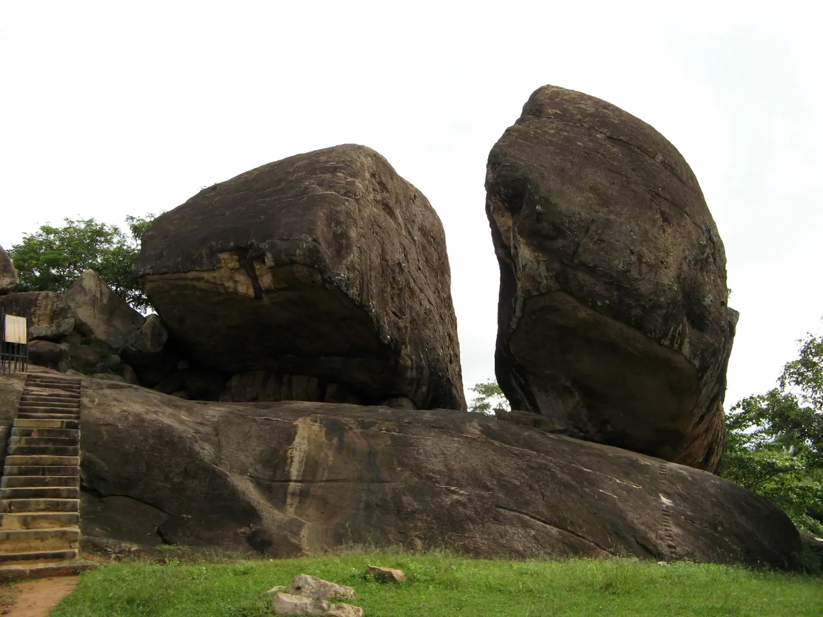 Rock shelters of the Vessagiriya forest monastery, Anuradhapura, Sri Lanka