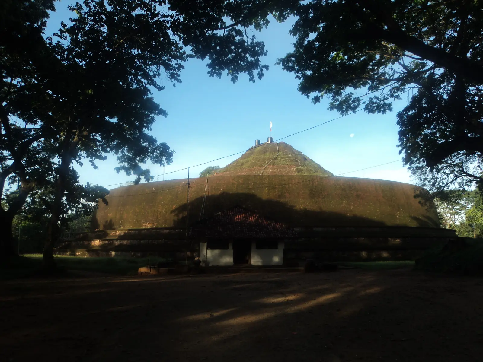 The vast unfinished stupa mound of Yudaganawa near Buttala, Sri Lanka