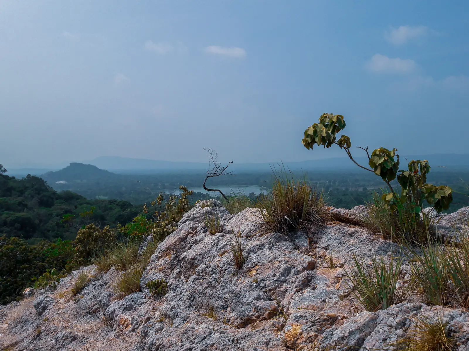 Pink rose quartz mountain at Jathika Namal Uyana, Sri Lanka